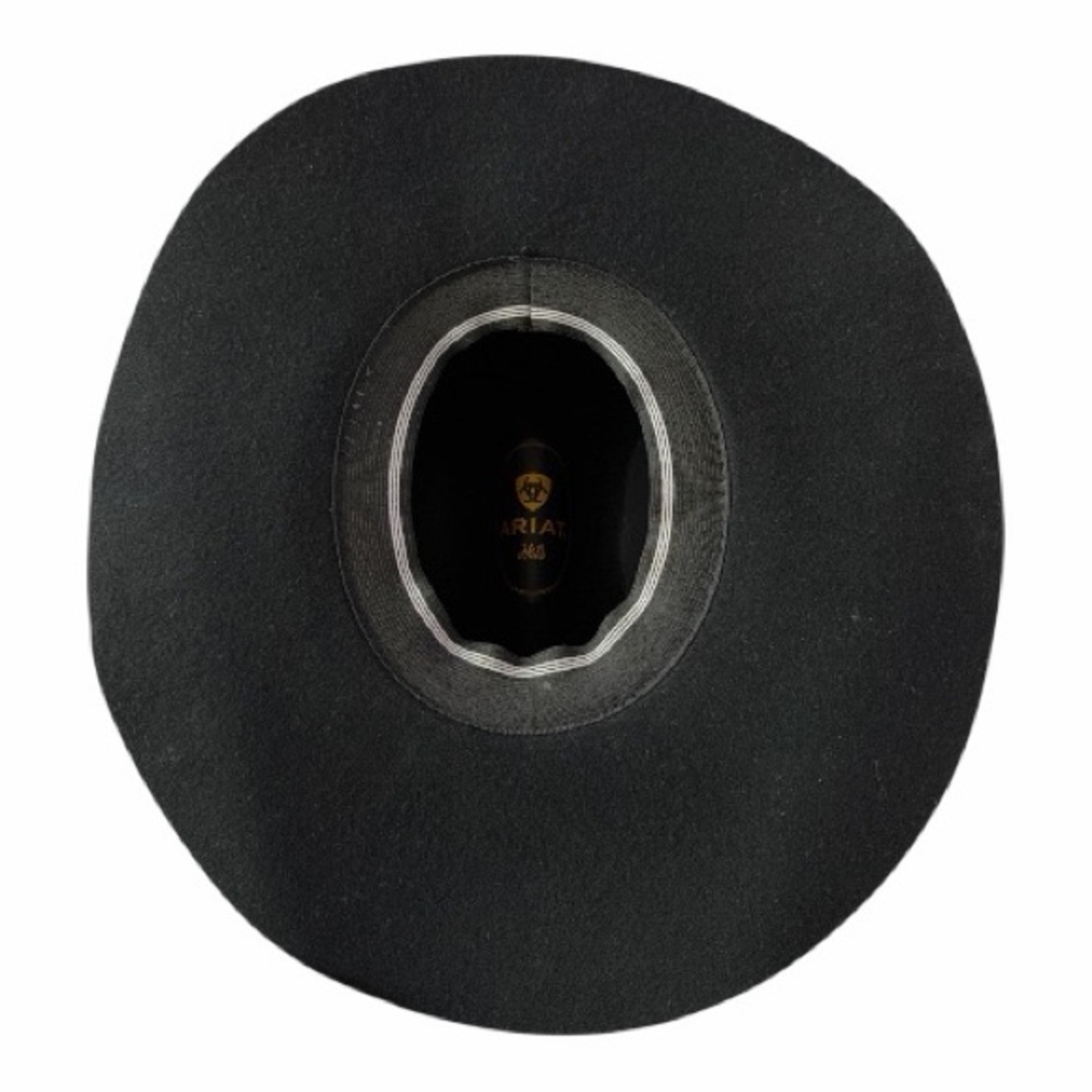 Ariat Youth Maverick Black Wool Cowboy Hat - Size Medium - Picture 5 of 7